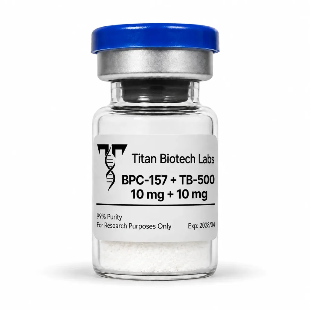 BPC-157 + TB-500 (10mg + 10mg) — research peptide vial